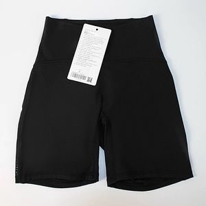 6” BLACK Yoga Align HighWaist Workout Shorts Size 6